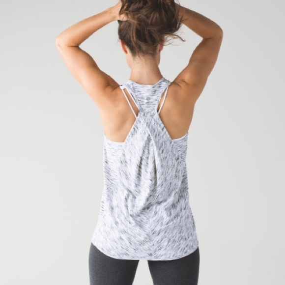 lululemon essential tank - Tiger Space Dye Black White - Picture 1 of 6